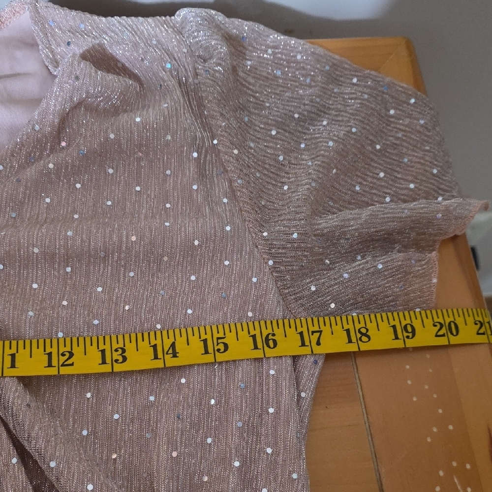 Simplee Apparel Shimmery Blush V-Neck Maxi Dress - Picture 12 of 13